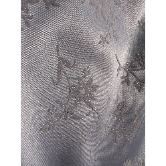 Vtg Y2K 90s Tank Dress 5 Lilac Silver Glitter Floral Mini Fairy Grunge Clueless - Picture 5 of 9